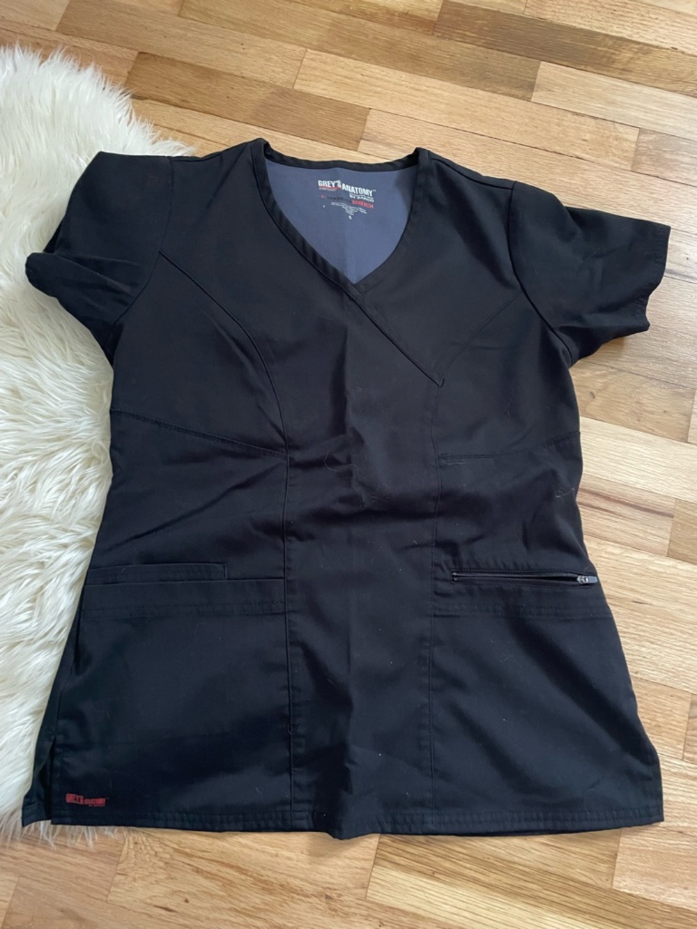 Grey's Anatomy Black Scrub Top